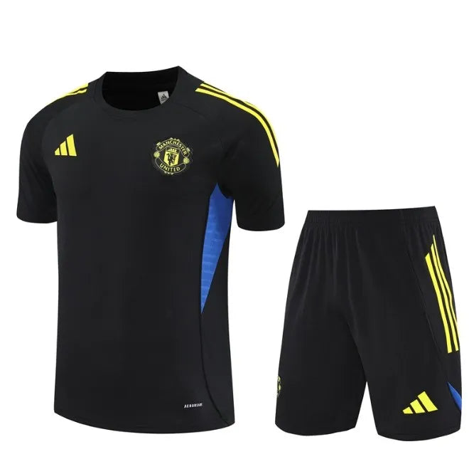 Manchester United 2024/2025 Kurzarm/Shorts Trainingsanzug Orange
