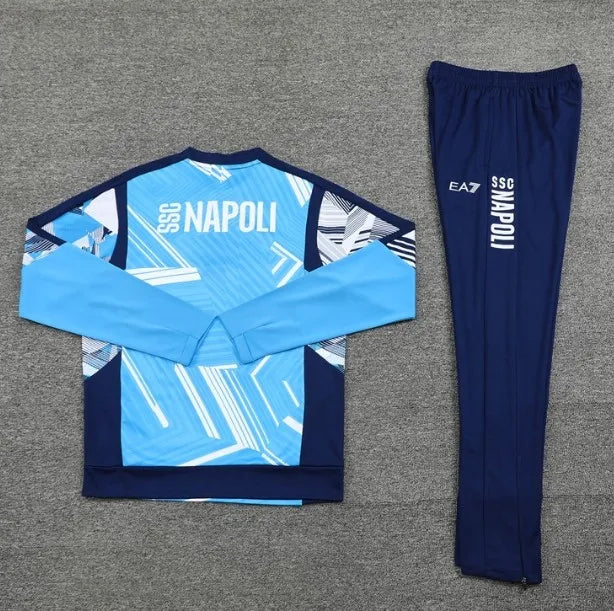 Napoli 2024/2025 1/4 Zipper Tracksuit Light Blue Camo