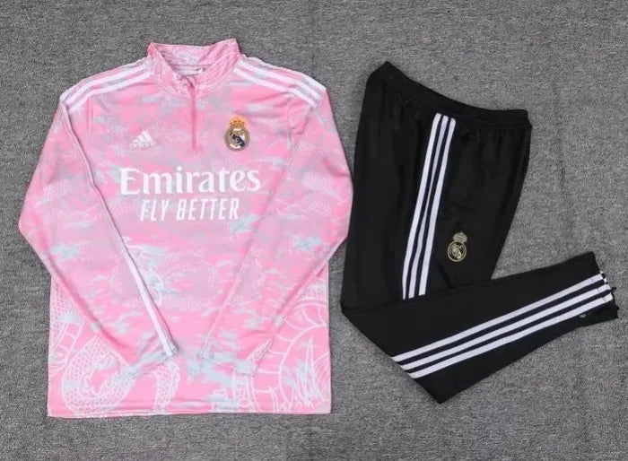 Real Madrid 2023/2024 1/4 Zipper Tracksuit Concept Pink