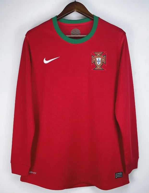 Maillot rétro à manches longues domicile Portugal 2012