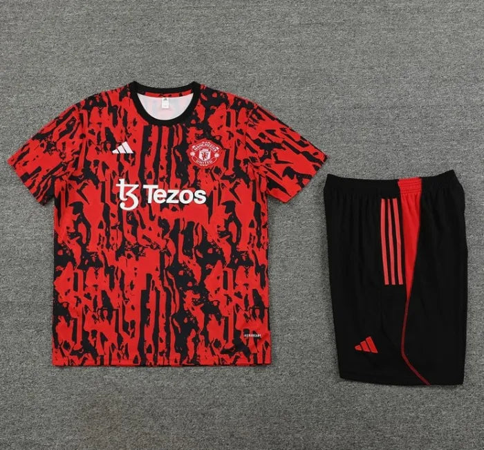 Survêtement à manches courtes/short Manchester United 2023/2024 Rouge/Noir