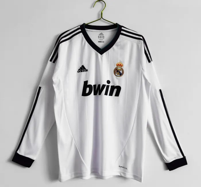 Real Madrid 2012/2013 Heimtrikot im Retro-Stil, langärmelig