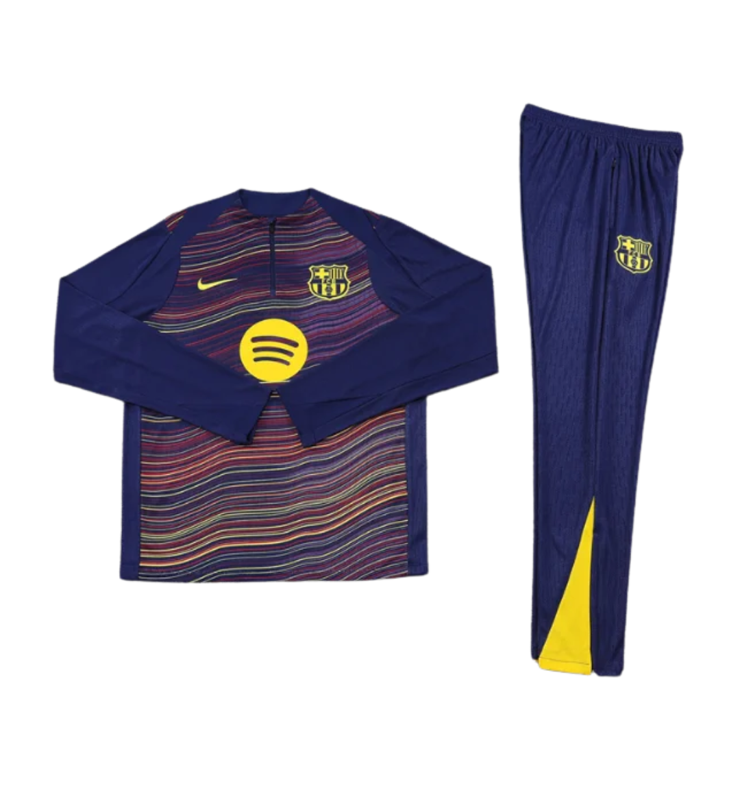 Barcelona 2024/2025 1/4 Reißverschluss Trainingsanzug Schwarz