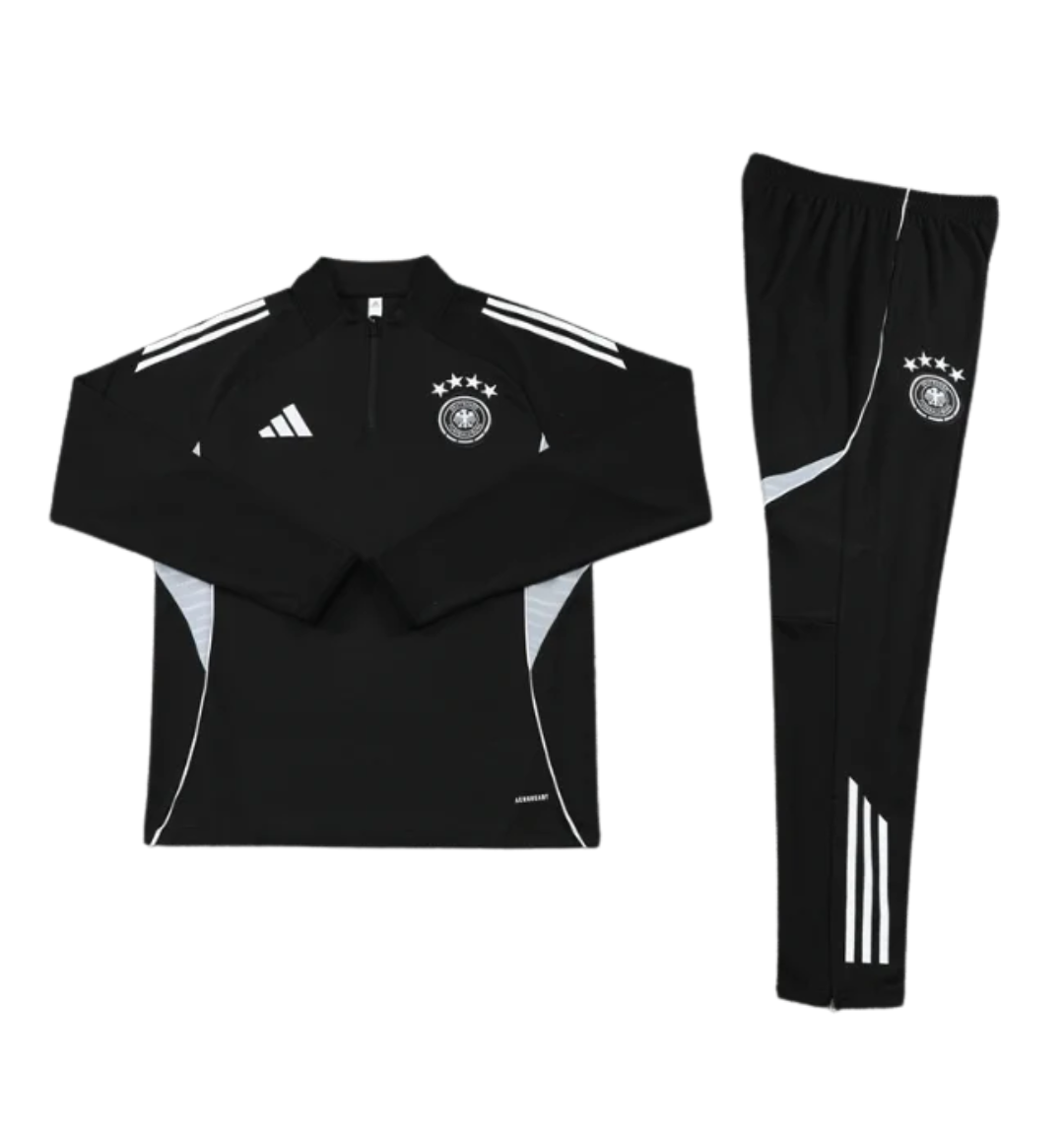 Deutschland 2024 1/4 Reißverschluss Trainingsanzug Schwarz