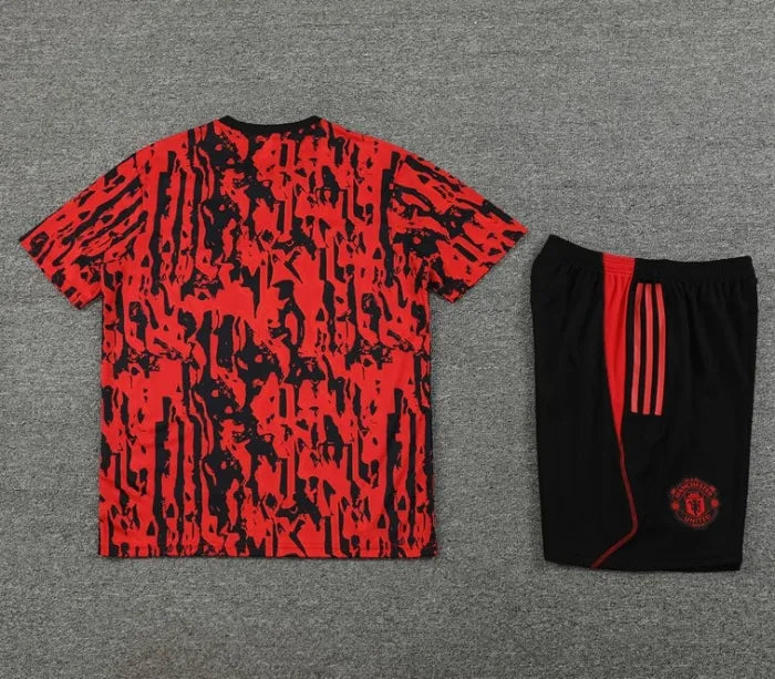Survêtement à manches courtes/short Manchester United 2023/2024 Rouge/Noir