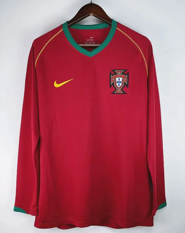 Maillot rétro à manches longues domicile Portugal 2006
