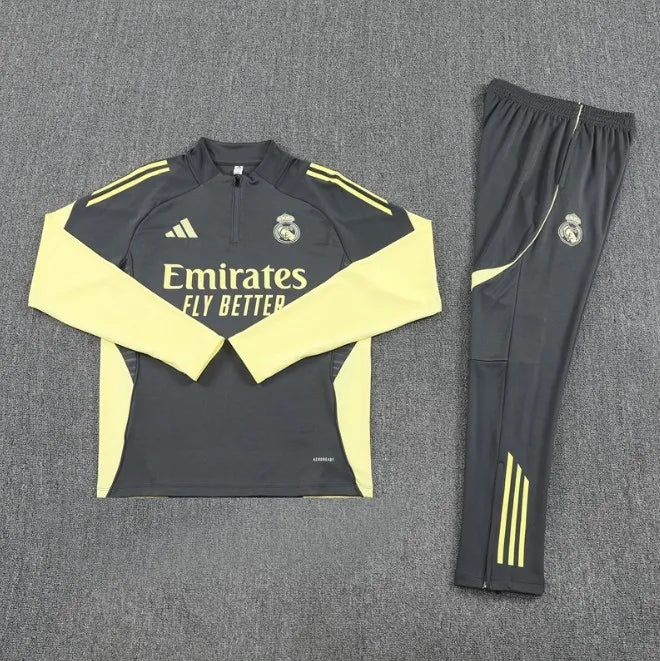 Survêtement zippé 1/4 Real Madrid 2024/2025 Blanc