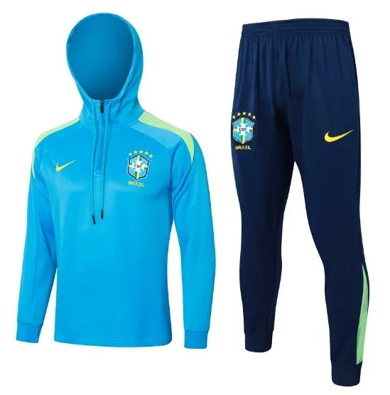 Survêtement à capuche Brésil 2024 Bleu
