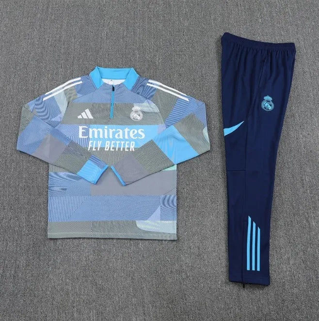 Survêtement zippé 1/4 Real Madrid 2024/2025 Blanc