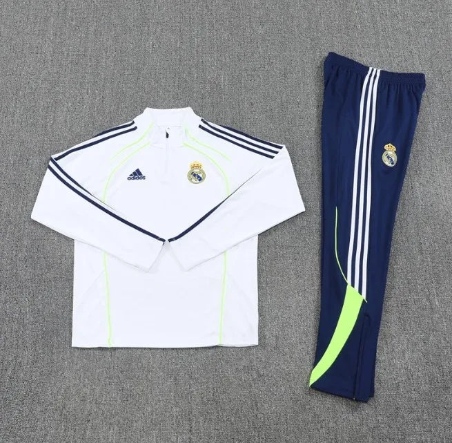 Survêtement zippé 1/4 Real Madrid 2024/2025 Blanc