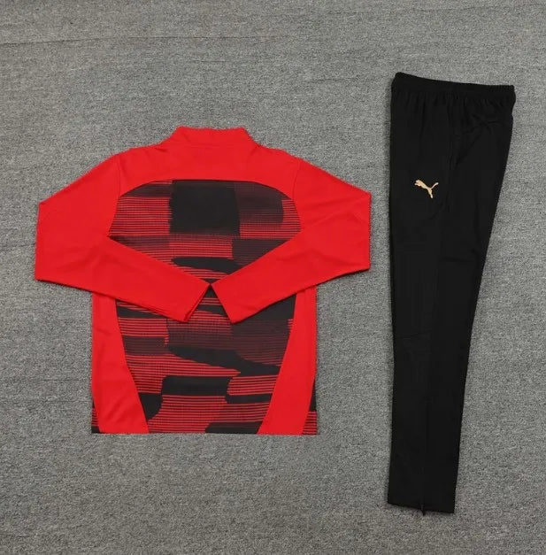 Survêtement zippé 1/4 AC Milan 2024/2025 Rouge