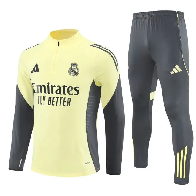 Survêtement zippé 1/4 Real Madrid 2024/2025 Blanc