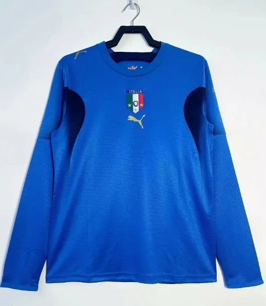Maillot rétro à manches longues Italie 2006 Domicile