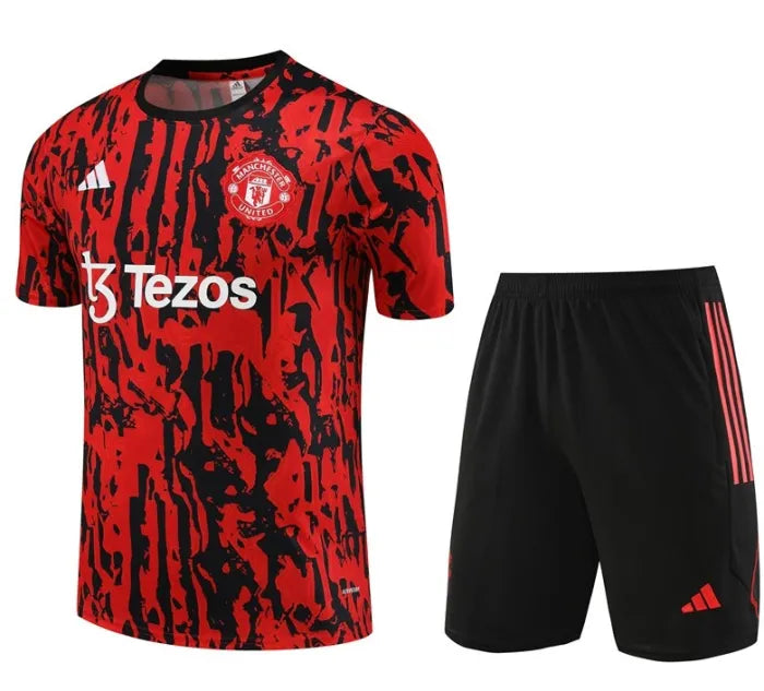 Survêtement à manches courtes/short Manchester United 2023/2024 Rouge/Noir