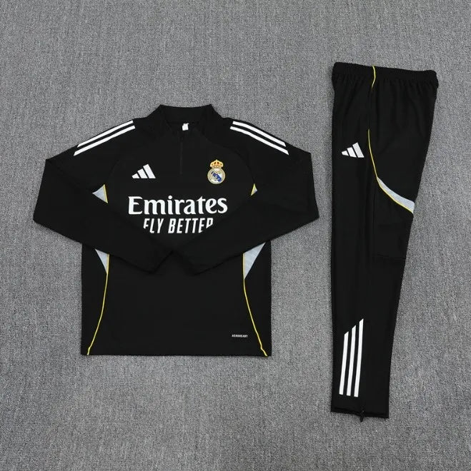 Real Madrid 2024/2025 1/4-Reißverschluss-Trainingsanzug, weiß