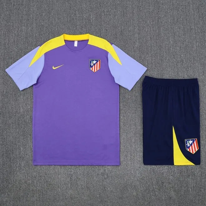 Athletico Madrid 2023/2024 Kurzarm/Shorts Trainingsanzug Blau