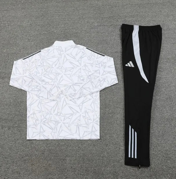 Survêtement zippé 1/4 Real Madrid 2024/2025 Blanc Camo