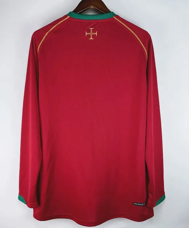 Maillot rétro à manches longues domicile Portugal 2006