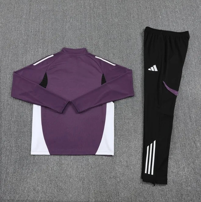 Manchester United 2024/2025 1/4-Reißverschluss-Trainingsanzug, Grün