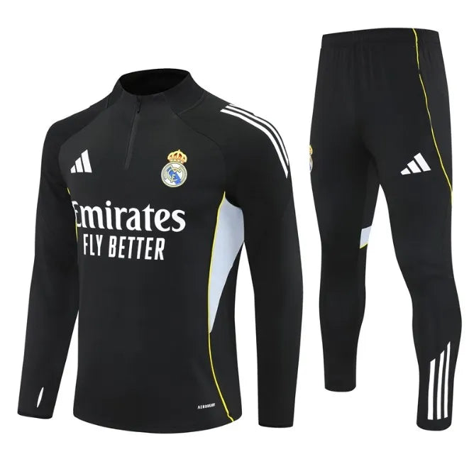 Real Madrid 2024/2025 1/4-Reißverschluss-Trainingsanzug, weiß