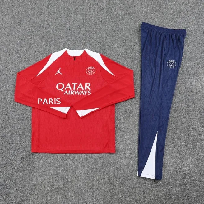 PSG 2024/2025 1/4 Reißverschluss Trainingsanzug Schwarz