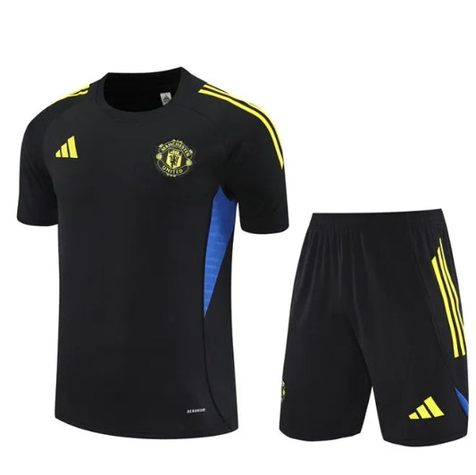Manchester United 2024/2025 Kurzarm/Shorts Trainingsanzug Orange