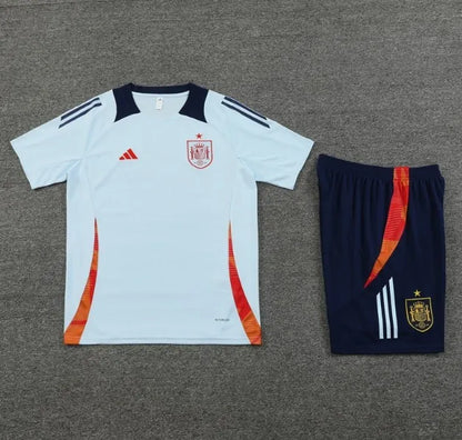 Spain 2024 Short Sleeve/Shorts Tracksuit Blue