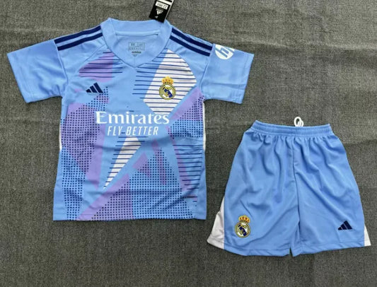 Real Madrid 2024/2025 Goalkeeper Blue Set (Adults and Kids)