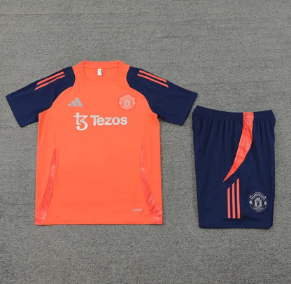 Manchester United 2024/2025 Short Sleeve/Shorts Tracksuit Orange