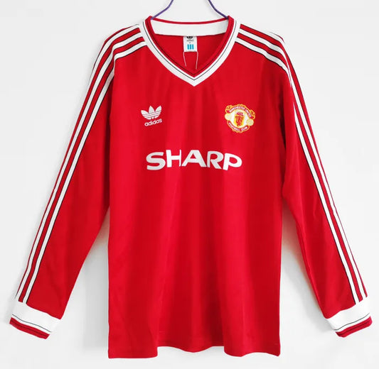 Manchester United 1986 Home Retro Long Sleeve