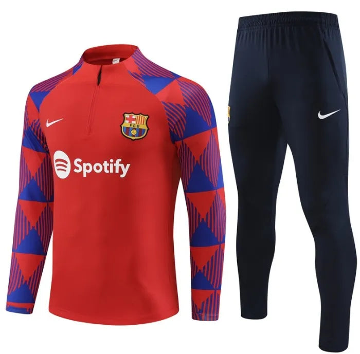 Barcelona 2023/2024 1/4 Zipper Tracksuit Red