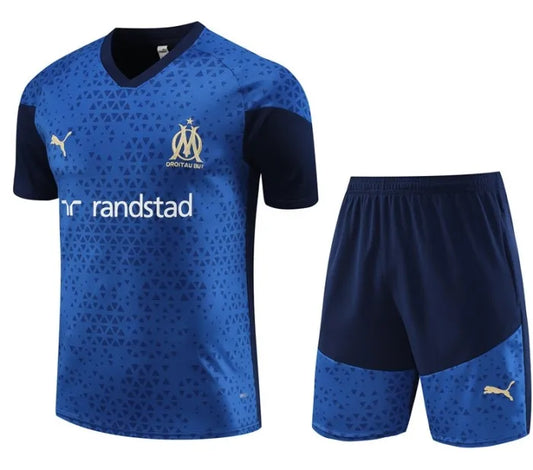 Marseille 2024/2025 Short Sleeve/Shorts Tracksuit Blue