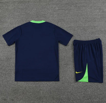 Brazil 2024 Short Sleeve/Shorts Tracksuit Blue