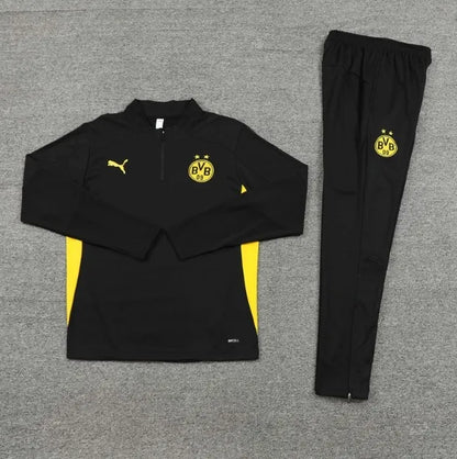 Dortmund 2024/2025 1/4 Zipper Tracksuit Black