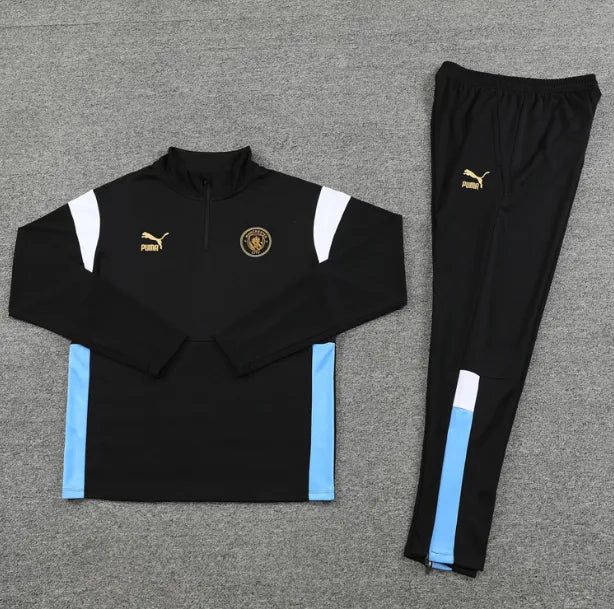 Manchester City 2023/2024 1/4 Zipper Tracksuit Black