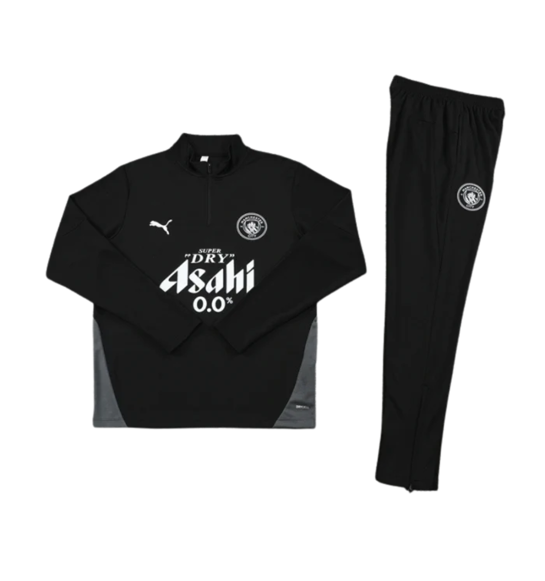 Manchester City 2025/2026 1/4 Zipper Tracksuit Black