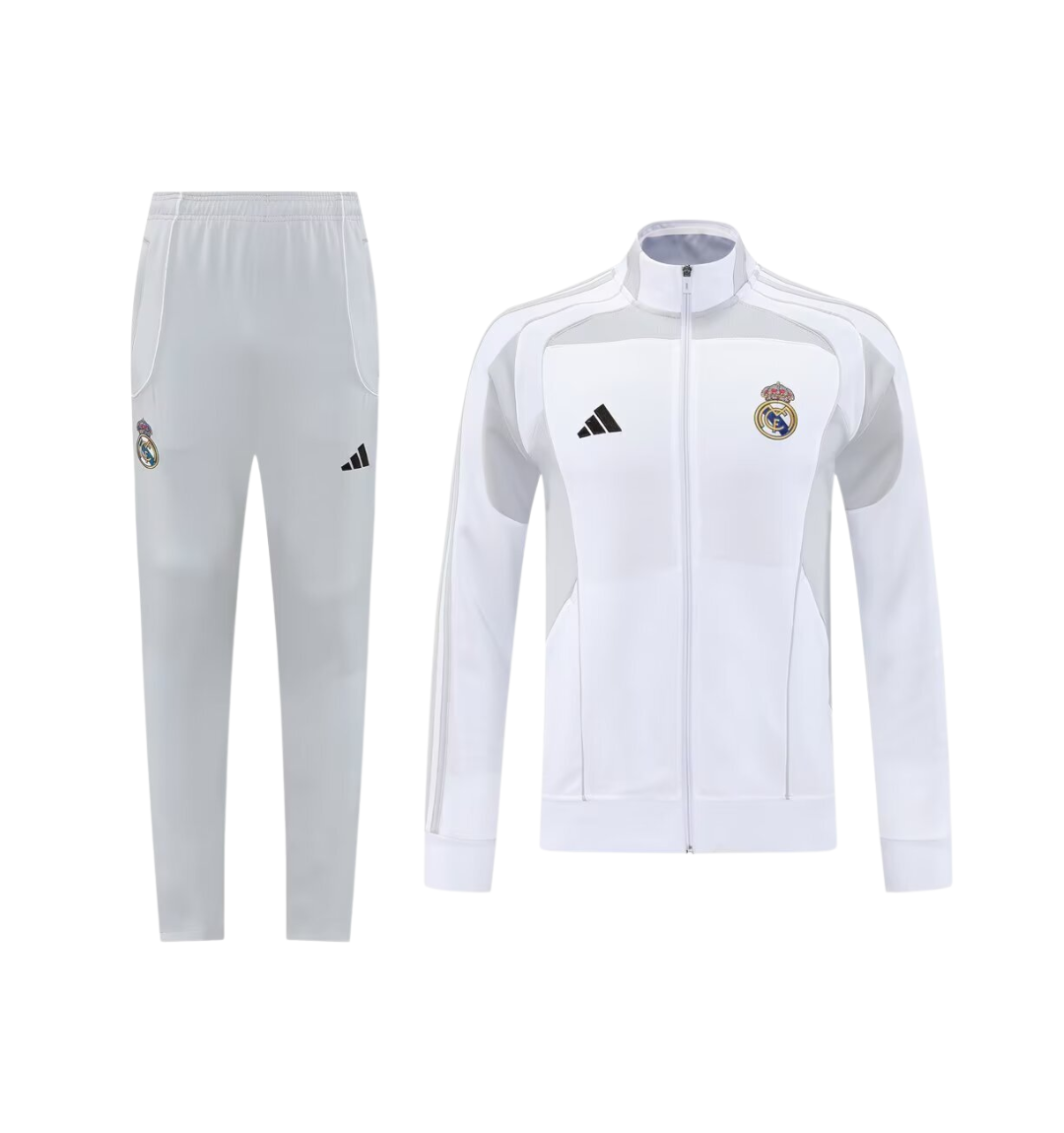 Real Madrid 2025/2026 Jacket Tracksuit White