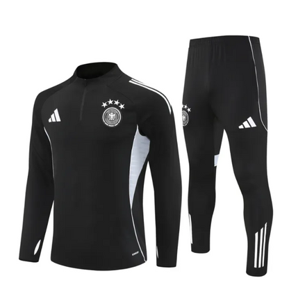 Deutschland 2024 1/4 Reißverschluss Trainingsanzug Schwarz