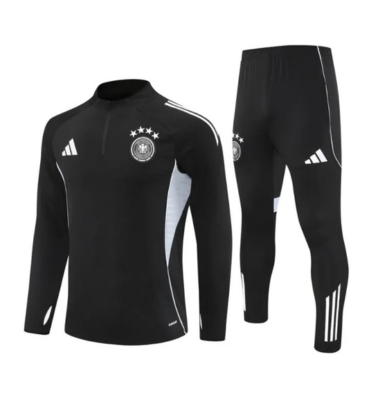Deutschland 2024 1/4 Reißverschluss Trainingsanzug Schwarz