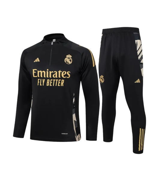 Survêtement zippé 1/4 Real Madrid 2024/2025 Blanc