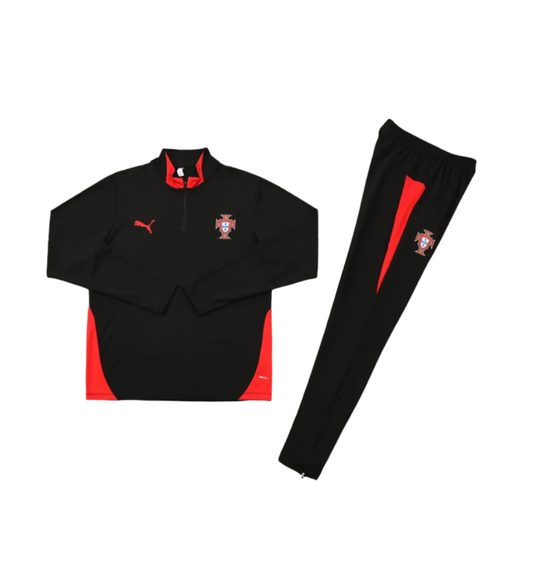 Portugal 2026 1/4 Zipper Tracksuit Black