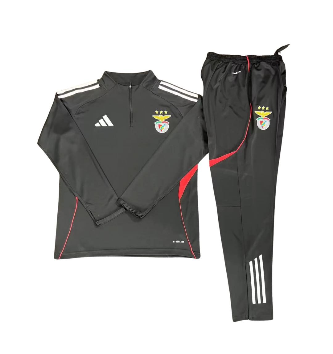 Benfica 2025/2026 1/4 Zipper Tracksuit Black