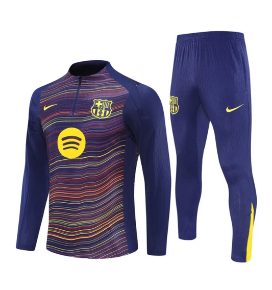 Barcelona 2024/2025 1/4 Reißverschluss Trainingsanzug Schwarz