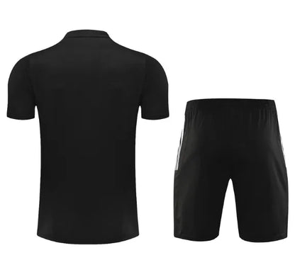 Real Madrid 2023/2024 Short Sleeve/Shorts Tracksuit Black