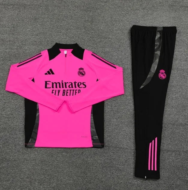 Real Madrid 2024/2025 1/4 Zipper Tracksuit Pink