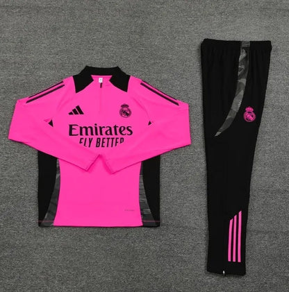 Real Madrid 2024/2025 1/4 Zipper Tracksuit Pink