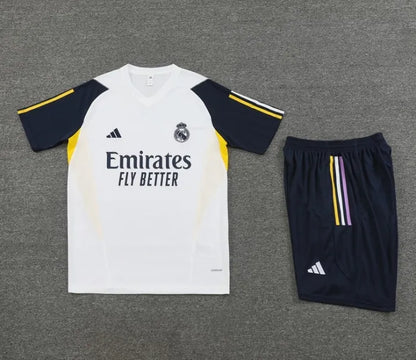 Real Madrid 2023/2024 Short Sleeve/Shorts Tracksuit White