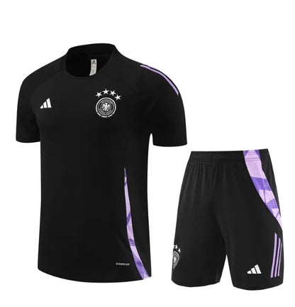 Germany 2024 Short Sleeve/Shorts Tracksuit Black