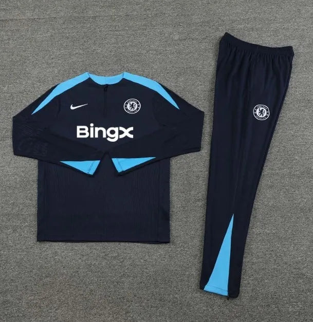 Chelsea 2024/2025 1/4 Zipper Tracksuit Dark Blue