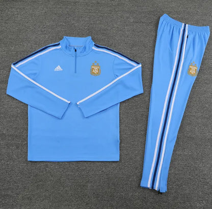 Argentina 2024 1/4 Zipper Tracksuit Blue